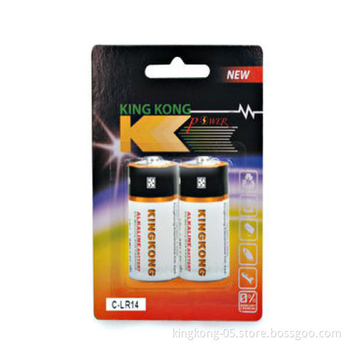 Alkaline C-size Battery with 1.5V Voltage and 24.9 to 26.2mm Diameter